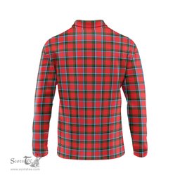 Scottish Sinclair Modern Clan Crest Tartan Polo Long Sleeve Plaid Polo Shirt