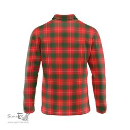 Scottish MacFie Modern Tartan Long Sleeve Plaid Polo Shirt