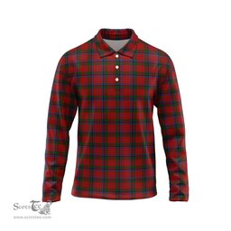 Scottish Nicolson Tartan Long Sleeve Plaid Polo Shirt