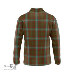 Scottish Seton Hunting Tartan Long Sleeve Plaid Polo Shirt