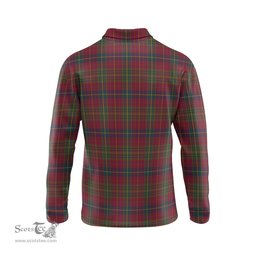 Scottish Rice of Wales Tartan Long Sleeve Plaid Polo Shirt