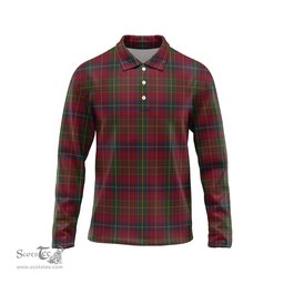Scottish Rice of Wales Tartan Long Sleeve Plaid Polo Shirt