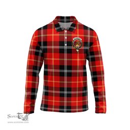 Scottish Majoribanks Clan Crest Tartan Polo Long Sleeve Plaid Polo Shirt