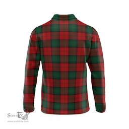 Scottish Stewart of Atholl Clan Crest Tartan Polo Long Sleeve Plaid Polo Shirt