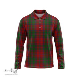 Scottish Stewart of Appin Tartan Long Sleeve Plaid Polo Shirt