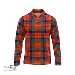 Scottish Nicolson Ancient Tartan Long Sleeve Plaid Polo Shirt
