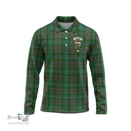 Scottish Ralston USA Clan Crest Tartan Polo Long Sleeve Plaid Polo Shirt