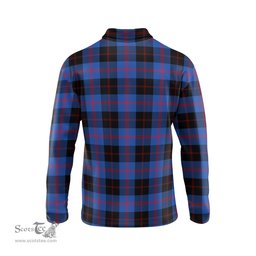 Scottish Maule Tartan Long Sleeve Plaid Polo Shirt