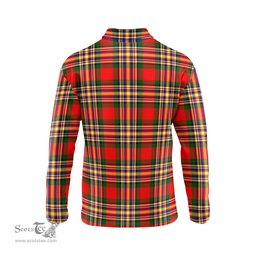 Scottish MacGill Modern Tartan Long Sleeve Plaid Polo Shirt