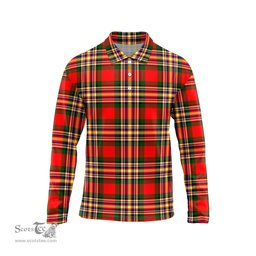 Scottish MacGill Modern Tartan Long Sleeve Plaid Polo Shirt