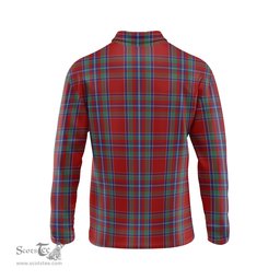 Scottish Spens Tartan Long Sleeve Plaid Polo Shirt