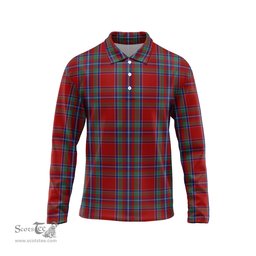 Scottish Spens Tartan Long Sleeve Plaid Polo Shirt