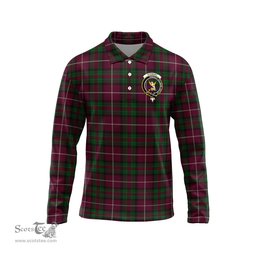 Scottish Stewart of Bute Hunting Clan Crest Tartan Polo Long Sleeve Plaid Polo Shirt