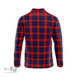 Scottish MacLachlan Modern Clan Crest Tartan Polo Long Sleeve Plaid Polo Shirt