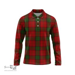 Scottish Maxwell Tartan Long Sleeve Plaid Polo Shirt