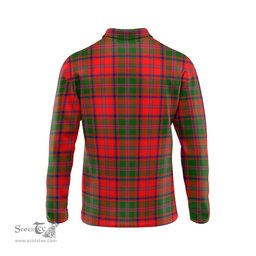 Scottish Stewart of Appin Modern Clan Crest Tartan Polo Long Sleeve Plaid Polo Shirt