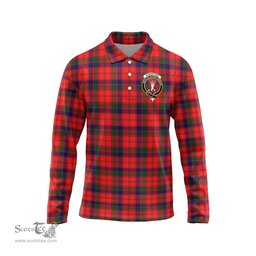 Scottish Robertson Modern Clan Crest Tartan Polo Long Sleeve Plaid Polo Shirt