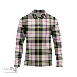 Scottish MacPherson Dress Ancient Tartan Long Sleeve Plaid Polo Shirt