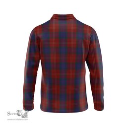 Scottish MacEdward Tartan Long Sleeve Plaid Polo Shirt