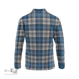 Scottish Napier Modern Tartan Long Sleeve Plaid Polo Shirt
