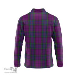 Scottish Wardlaw Clan Crest Tartan Polo Long Sleeve Plaid Polo Shirt