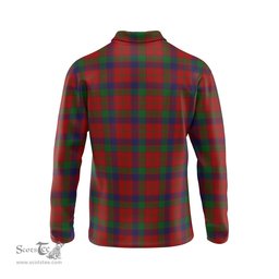 Scottish Robertson Clan Crest Tartan Polo Long Sleeve Plaid Polo Shirt