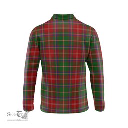 Scottish Somerville Tartan Long Sleeve Plaid Polo Shirt