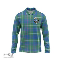 Scottish MacIntyre Hunting Ancient Clan Crest Tartan Polo Long Sleeve Plaid Polo Shirt