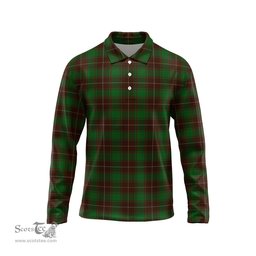 Scottish MacFie Hunting Tartan Long Sleeve Plaid Polo Shirt