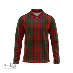 Scottish Matheson Dress Tartan Long Sleeve Plaid Polo Shirt