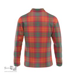 Scottish MacNab Ancient Tartan Long Sleeve Plaid Polo Shirt