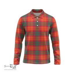 Scottish MacNab Ancient Tartan Long Sleeve Plaid Polo Shirt