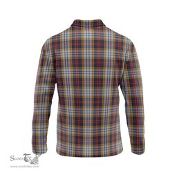 Scottish MacInnes Ancient Hunting Tartan Long Sleeve Plaid Polo Shirt