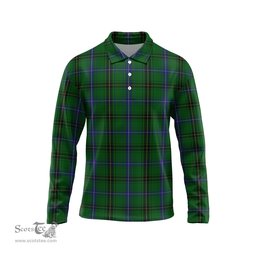 Scottish MacKendrick Tartan Long Sleeve Plaid Polo Shirt