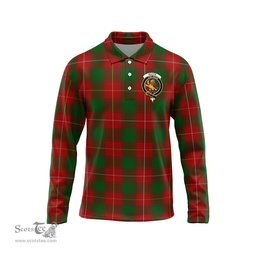 Scottish MacFie Clan Crest Tartan Polo Long Sleeve Plaid Polo Shirt