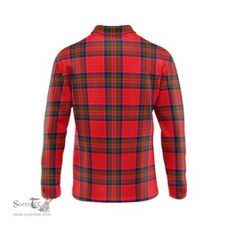 Scottish MacGillivray Modern Tartan Long Sleeve Plaid Polo Shirt