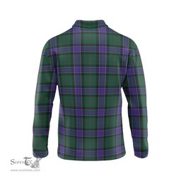 Scottish Sinclair Hunting Modern Tartan Long Sleeve Plaid Polo Shirt