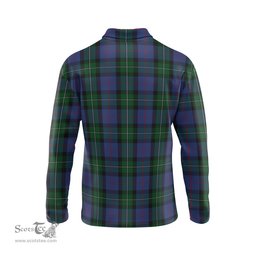 Scottish MacPhail Hunting Clan Crest Tartan Polo Long Sleeve Plaid Polo Shirt