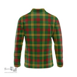 Scottish MacMillan Society of Glasgow Tartan Long Sleeve Plaid Polo Shirt