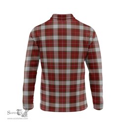Scottish MacFie Dress Tartan Long Sleeve Plaid Polo Shirt