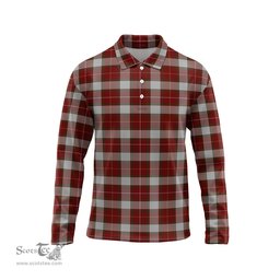 Scottish MacFie Dress Tartan Long Sleeve Plaid Polo Shirt