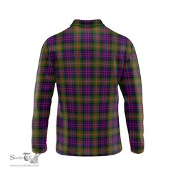 Scottish MacDonell of Glengarry Modern Tartan Long Sleeve Plaid Polo Shirt