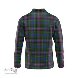 Scottish Rankin Tartan Long Sleeve Plaid Polo Shirt