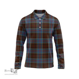Scottish MacGregor Hastie Tartan Long Sleeve Plaid Polo Shirt