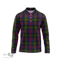 Scottish MacLennan Tartan Long Sleeve Plaid Polo Shirt