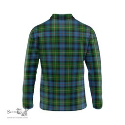 Scottish MacLeod of Skye Tartan Long Sleeve Plaid Polo Shirt