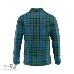 Scottish Matheson Hunting Tartan Long Sleeve Plaid Polo Shirt
