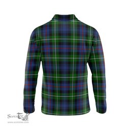 Scottish MacKenzie Modern Clan Crest Tartan Polo Long Sleeve Plaid Polo Shirt