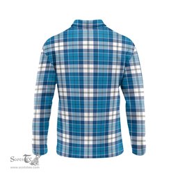 Scottish Roberton Clan Crest Tartan Polo Long Sleeve Plaid Polo Shirt