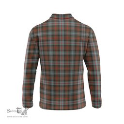 Scottish Murray of Atholl Weathered Tartan Long Sleeve Plaid Polo Shirt